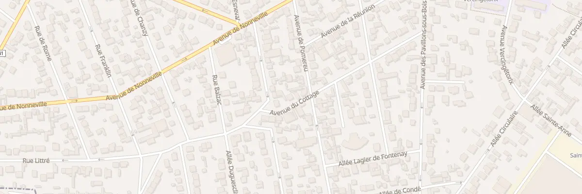 Plan du 30 Av du Cottage à Aulnay-sous-Bois