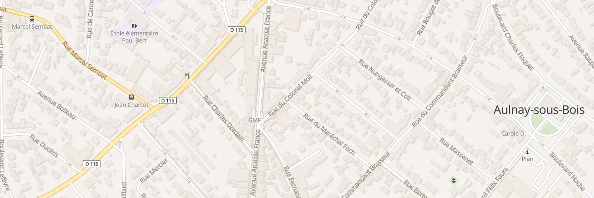 Plan du 14 Rue du Col Moll à Aulnay-sous-Bois