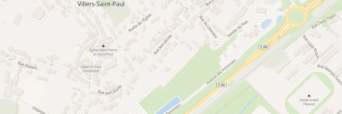 Plan du 28 Rue Jean Jaurès à Villers-Saint-Paul