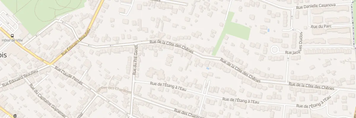 Plan du 54 Rue de la Côte des Chênes à Rosny-sous-Bois