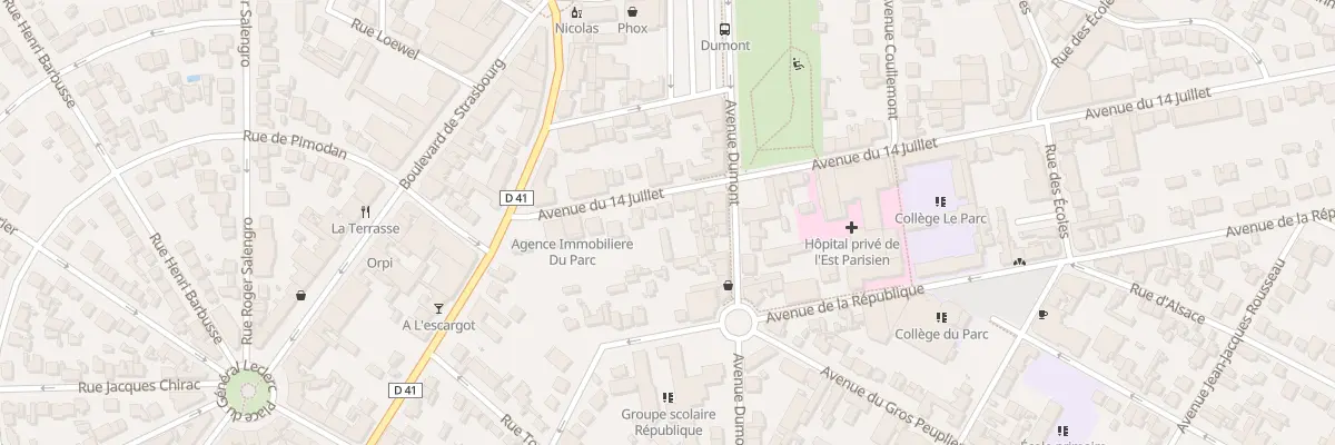 Plan du 16 Av du Quatorze Juillet à Aulnay-sous-Bois