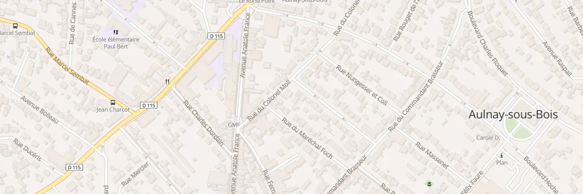 Plan du 18 Rue du Col Moll à Aulnay-sous-Bois