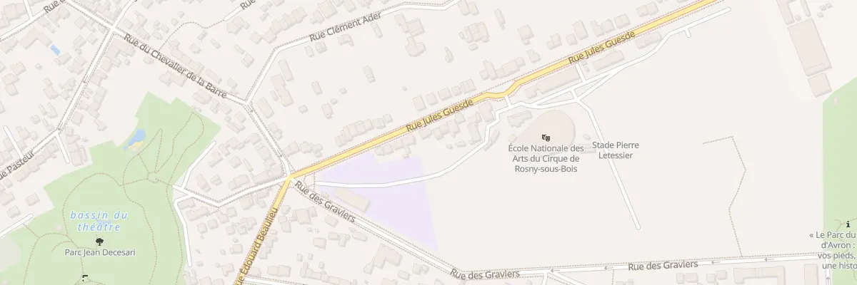 Plan du 10 Rue Jules Guesde à Rosny-sous-Bois