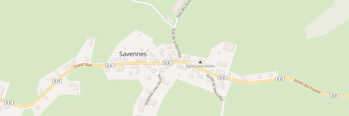 Plan du 52 Bourg de Savennes à Savennes