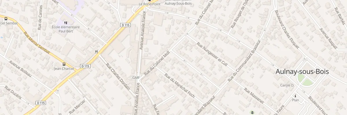 Plan du 20 Rue du Col Moll à Aulnay-sous-Bois