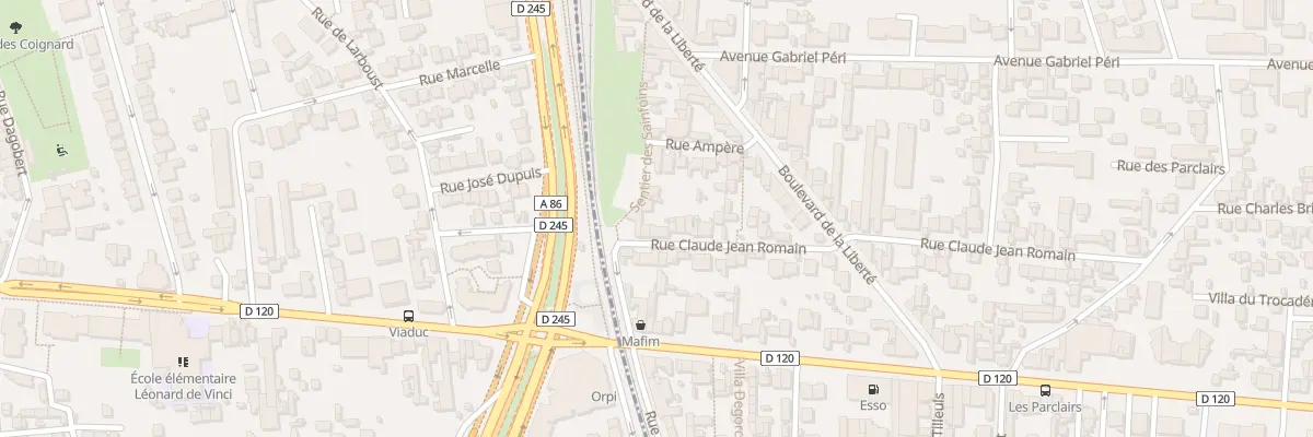 Plan du 5 Rue Claude Jean Romain au Perreux-sur-Marne