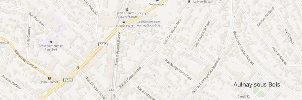 Plan du 21 Rue du Col Moll à Aulnay-sous-Bois