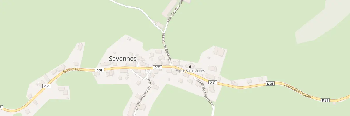 Plan du 54 Bourg de Savennes à Savennes