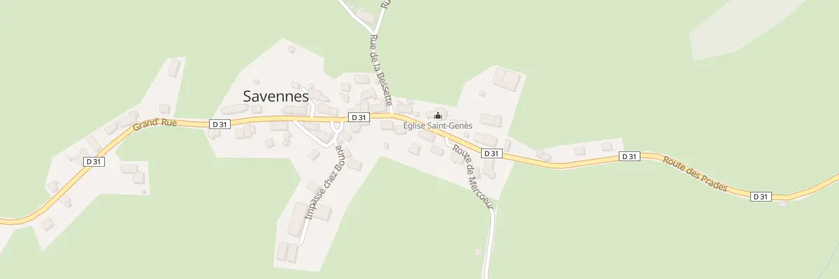 Plan du 61 Bourg de Savennes à Savennes