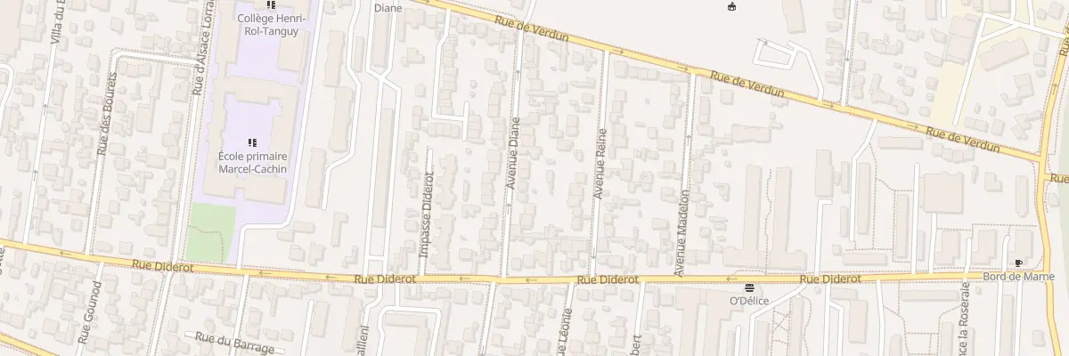Plan du 14 Av Diane à Champigny-sur-Marne