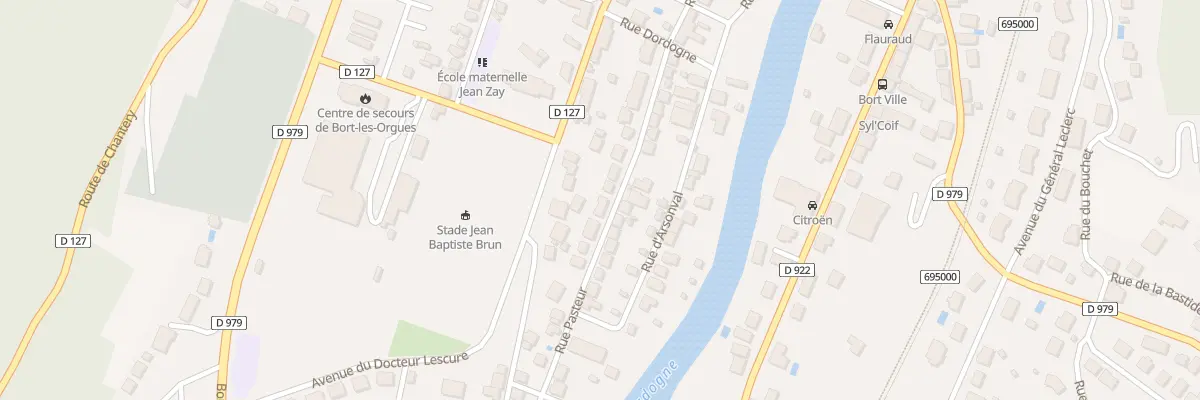 Plan du 308 Rue Pasteur à Bort-les-Orgues