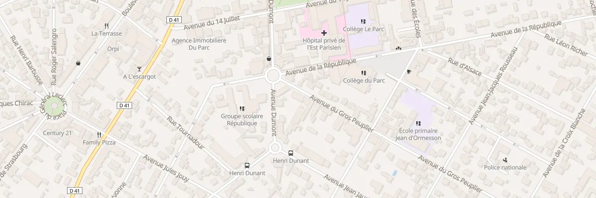 Plan du 4 Av du Gros Peuplier à Aulnay-sous-Bois
