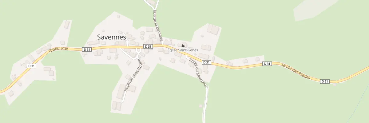 Plan du 59 Bourg de Savennes à Savennes