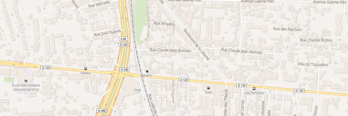Plan du 24 Rue Claude Jean Romain au Perreux-sur-Marne