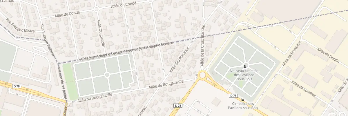 Plan du 57 All des Platanes aux Pavillons-sous-Bois
