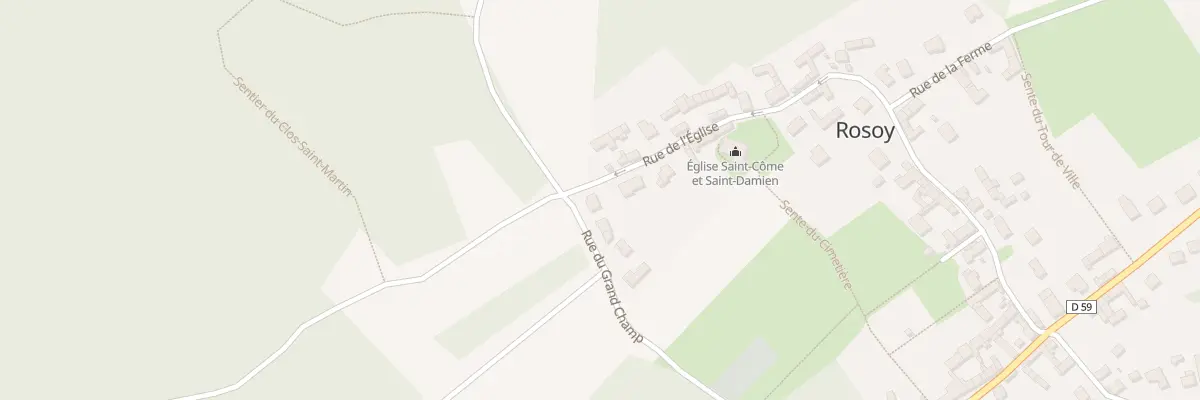 Plan du 1 Rue du Grand Champ à Rosoy