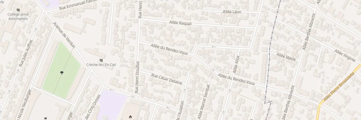 Plan du 20 All du Rendez-vous à Bondy