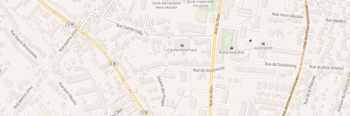 Plan du 29 Rue de Strasbourg à Rosny-sous-Bois