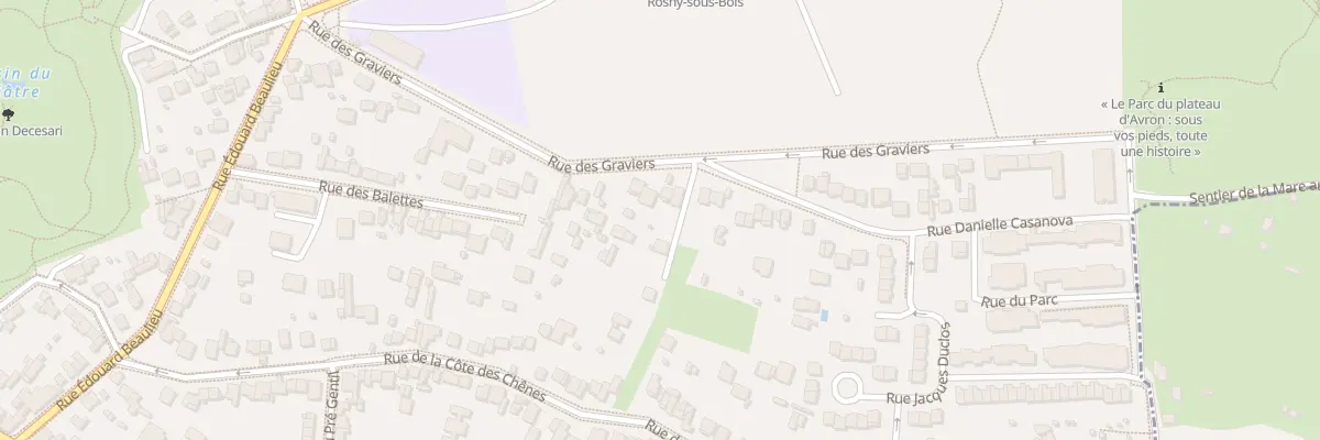 Plan du 38 Rue des Graviers à Rosny-sous-Bois