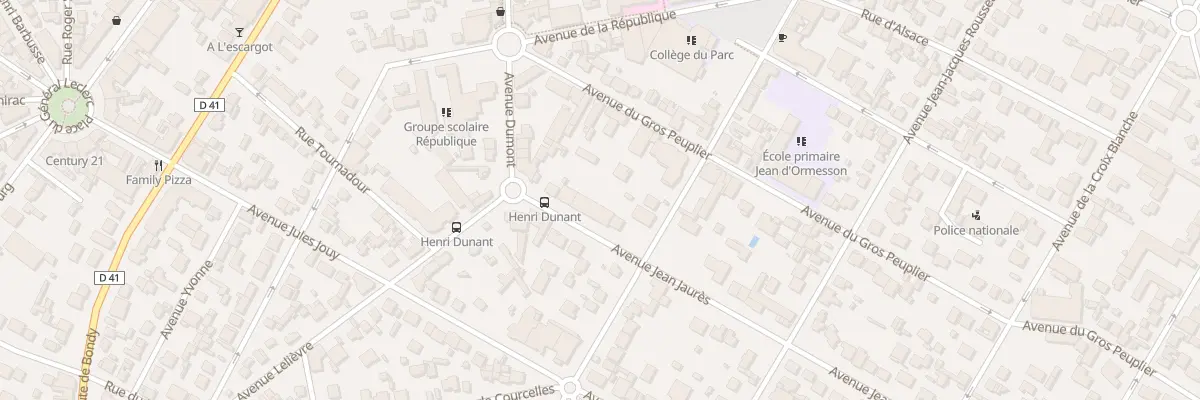 Plan du 7 Av Jean Jaurès à Aulnay-sous-Bois