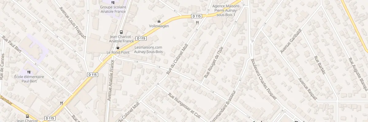 Plan du 40 Rue du Col Moll à Aulnay-sous-Bois