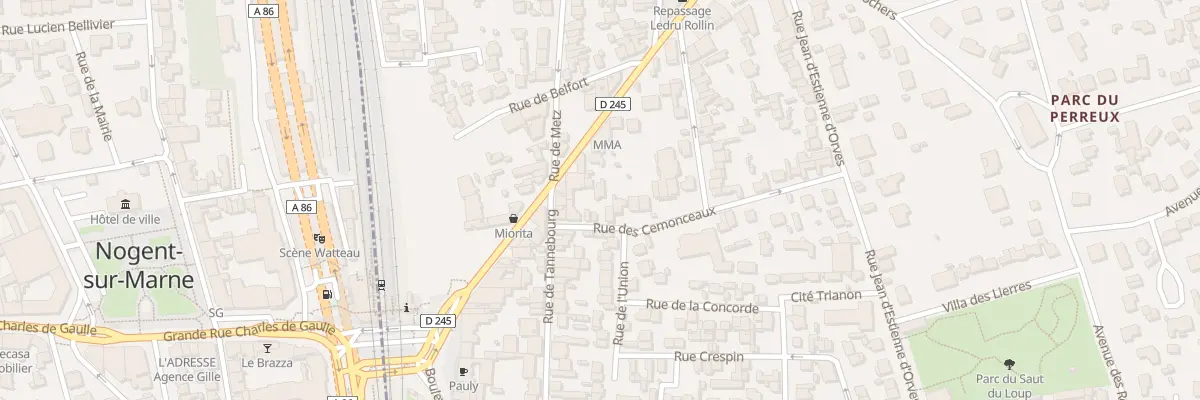 Plan du 34 Rue des Cémonceaux au Perreux-sur-Marne