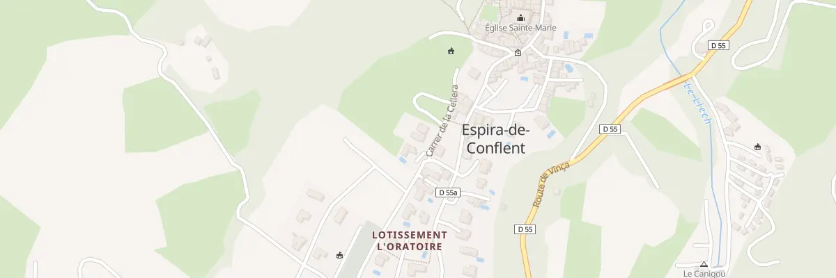 Plan de Rte de Vinca à Espira-de-Conflent