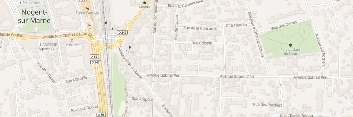 Plan du 13 Av Gabriel Péri au Perreux-sur-Marne