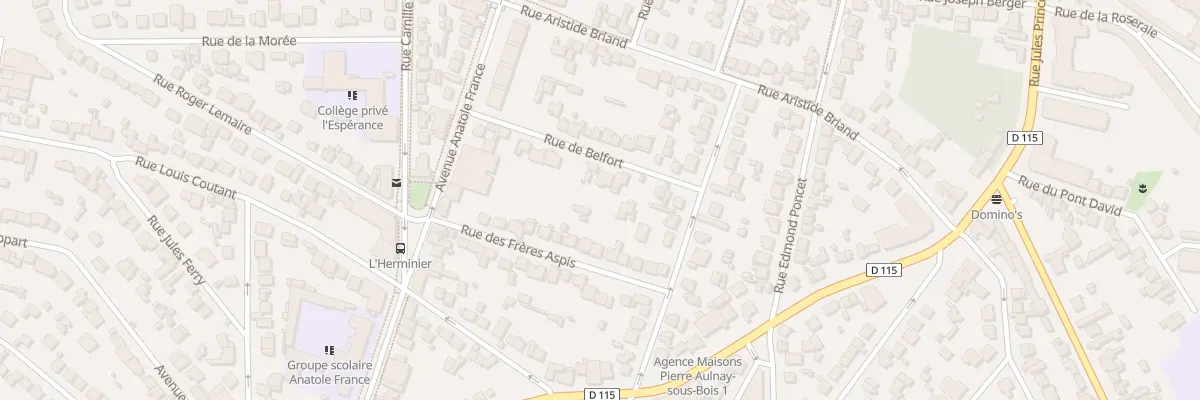 Plan du 18 Rue de Belfort à Aulnay-sous-Bois