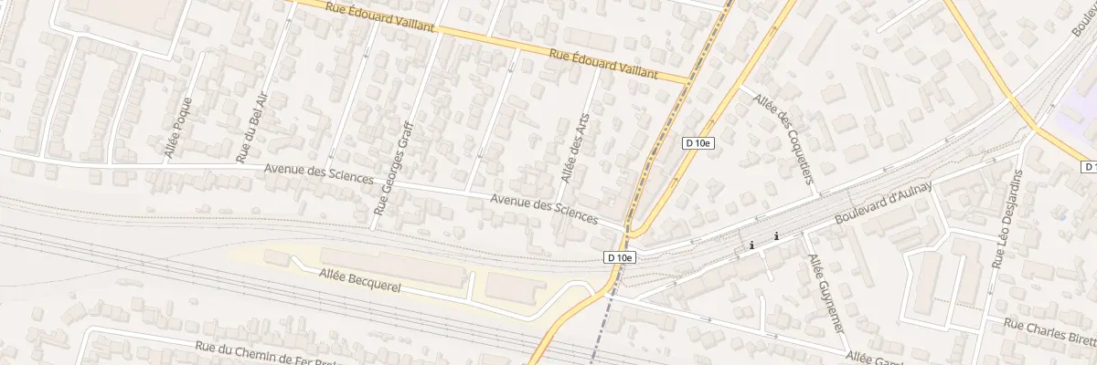 Plan du 2T Av des Sciences à Bondy