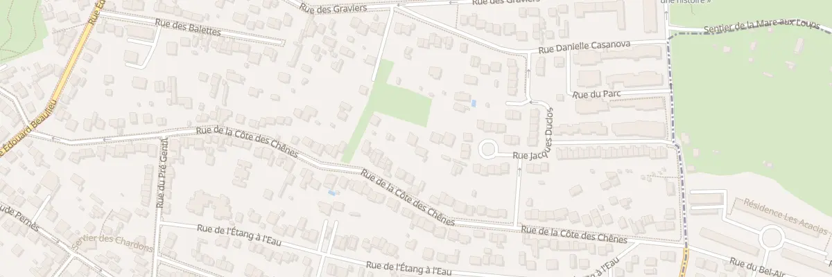 Plan du 89 Rue de la Côte des Chênes à Rosny-sous-Bois