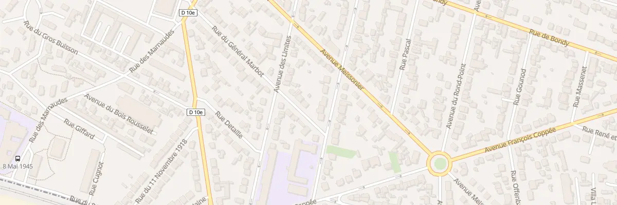 Plan du 10 Rue du Gal Marbot à Villemomble