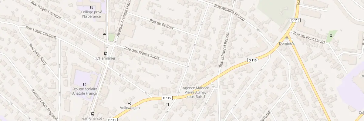 Plan du 29 Rue Freres Aspis à Aulnay-sous-Bois