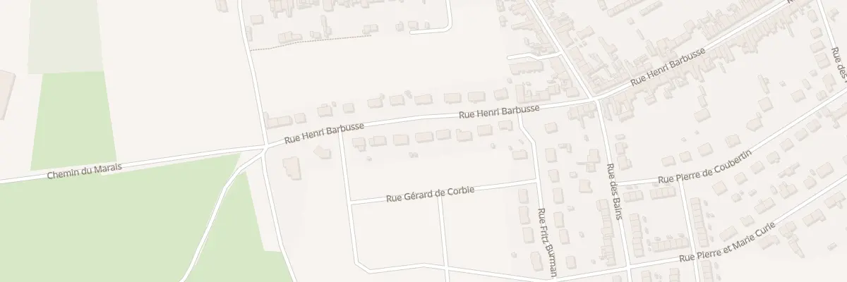 Plan de la Rue Henri Barbusse à Corbie