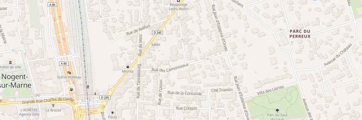 Plan du 16 Rue des Cémonceaux au Perreux-sur-Marne