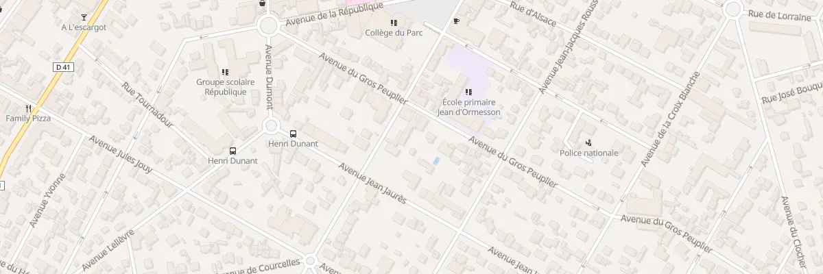 Plan du 20 Av du Gros Peuplier à Aulnay-sous-Bois
