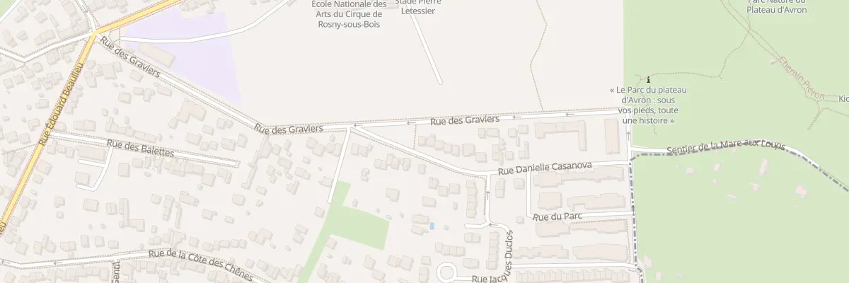 Plan du 5 Rue Danielle Casanova à Rosny-sous-Bois