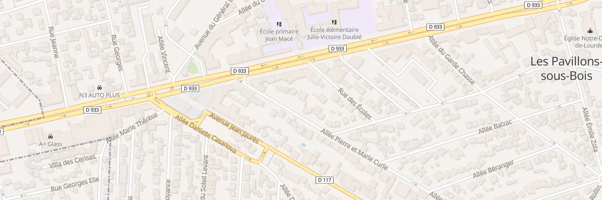Plan du 2 Rue des Ecoles aux Pavillons-sous-Bois