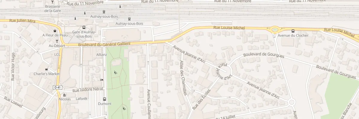 Plan du 2B All des Charmilles à Aulnay-sous-Bois