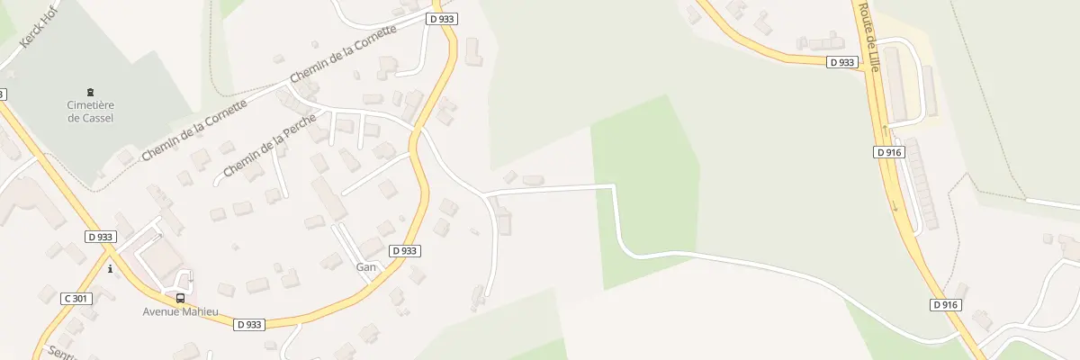 Plan du 1096 Che de la Perche à Cassel