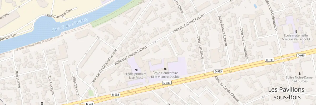 Plan du 32 All du Colonel Fabien aux Pavillons-sous-Bois