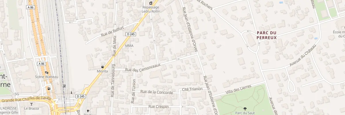 Plan du 10 Rue des Cémonceaux au Perreux-sur-Marne