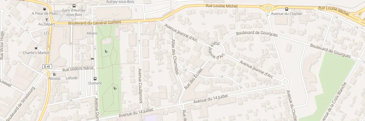 Plan du 1 All Louis Poupon à Aulnay-sous-Bois