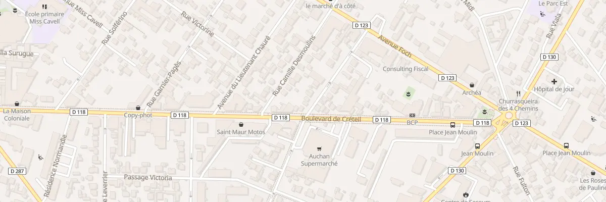Plan du 28 Rue des Deux Boulevards à Saint-Maur-des-Fossés