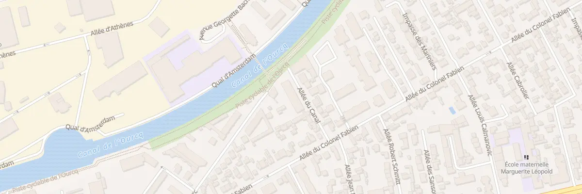 Plan du 13 All du Canal aux Pavillons-sous-Bois