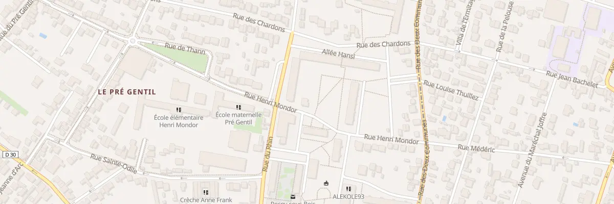 Plan du 33 Rue Henri Mondor à Rosny-sous-Bois
