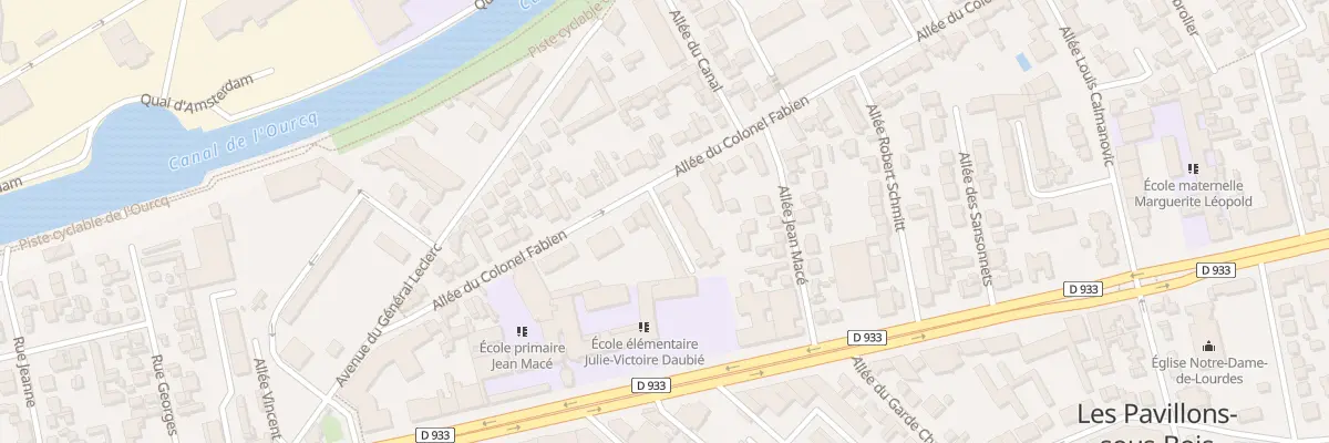 Plan du 42 All du Colonel Fabien aux Pavillons-sous-Bois
