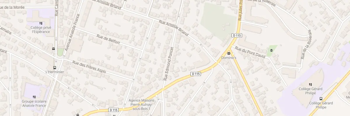 Plan du 12B Rue Edmond Poncet à Aulnay-sous-Bois