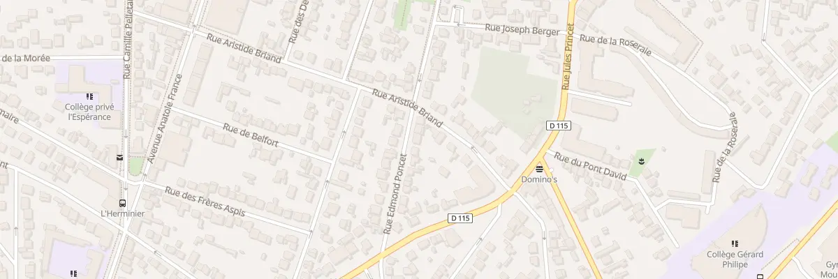 Plan du 20 Rue Edmond Poncet à Aulnay-sous-Bois