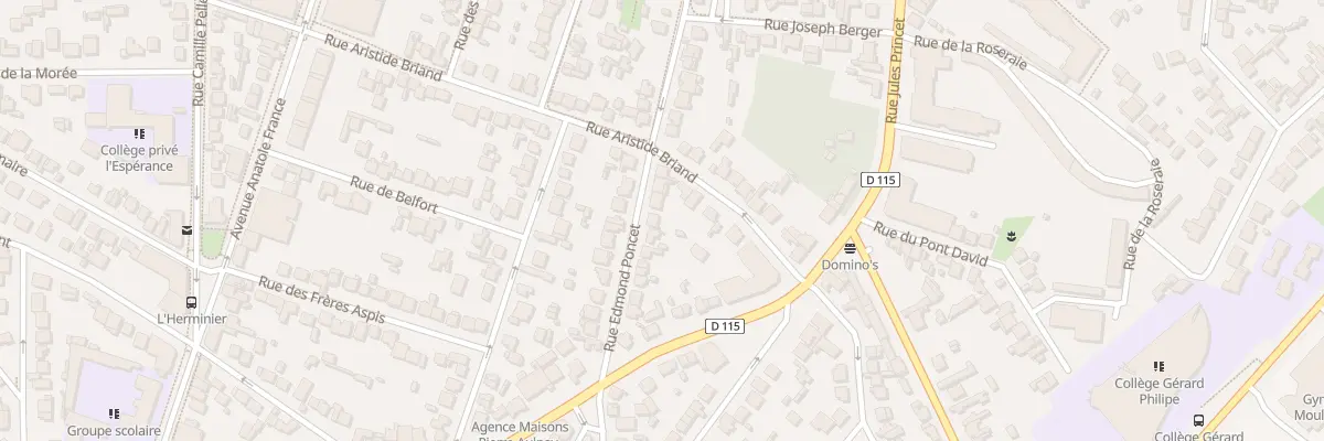 Plan du 18 Rue Edmond Poncet à Aulnay-sous-Bois